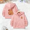 Graphic Hoodie Cute Capybara Drinking Jacket for Boys Girls Zipper Spring and Autumn Trendy Animal Cartoon Sweatshirts Zip Up