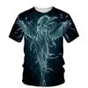 Sale Off  3D Fashion Angel Pattern Printing Summer Short-sleeved T-Shirts S- 5XLHigh Quality 100%Cotton Short Sleeve