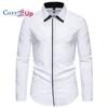 Cozy Up Men's Shirts Long Sleeve Wrinkle-Resistant Casual Button Down Shirt
