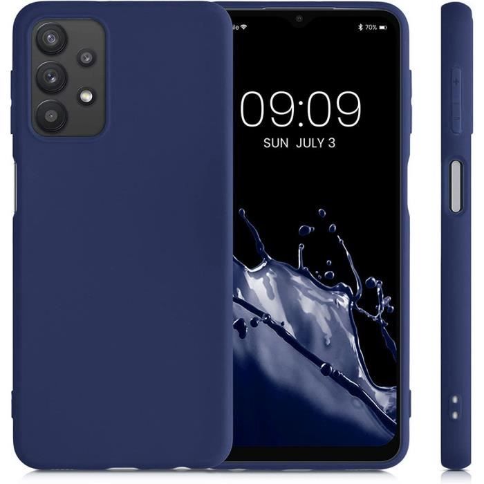 Coque - BOOLING - pour Samsung Galaxy A32 5G - Souple - Anti-rayures - Bleu Marine