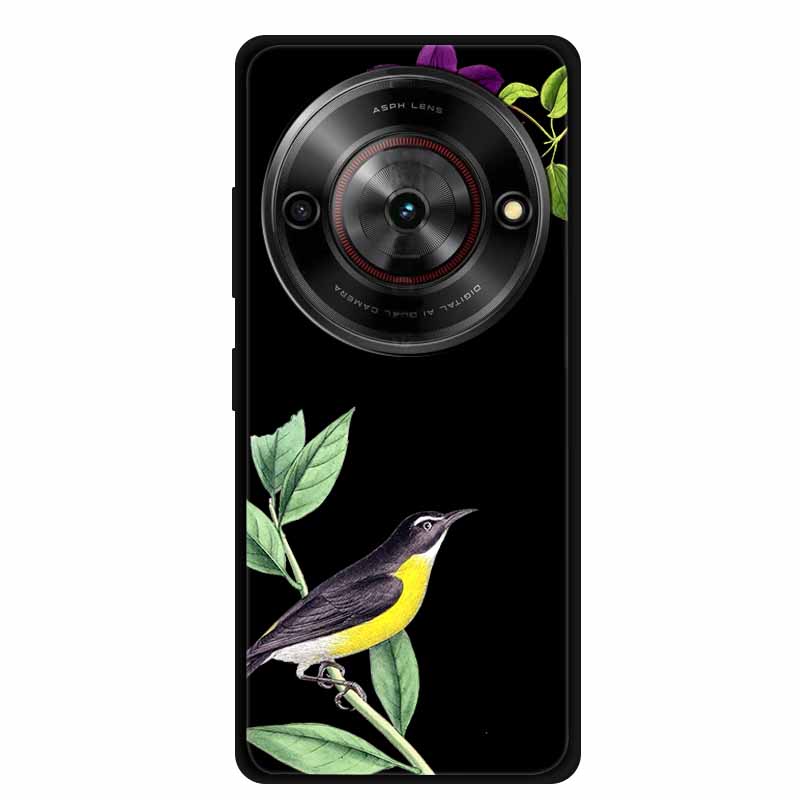 Чехол для ZTE Blade A75 Черный Силиконовый Милое Животное Цветочный Мягкий Чехол для ZTE Blade A75 5G ТПУ Чехол Funda для ZTE A75 Coque A 75