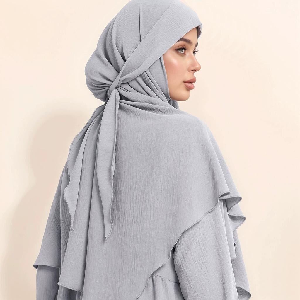 New Solid Color Headscarf Fast Selling Middle East Dubai Turkey Shawl Headscarf Fashionable Accessory