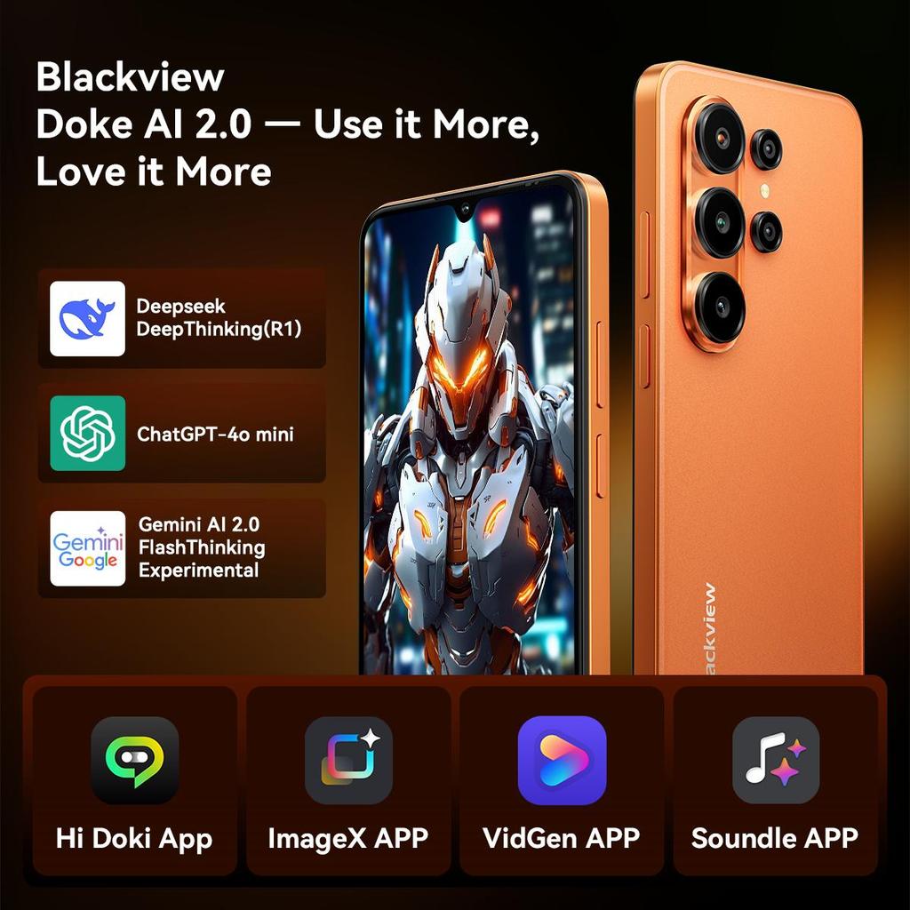 Blackview WAVE 10 4G Smartphone 32GB+128GB 6,88" 120Hz Android 16 Handy Dual SIM