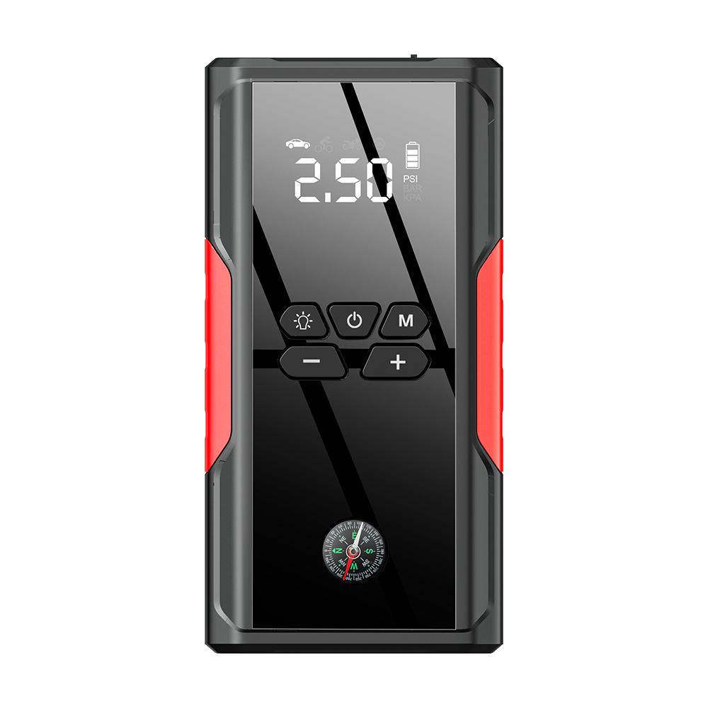 Портативный воздушный компрессор, беспроводной электрический насос для накачивания шин, пусковое устройство 8000 мАч 1000 А и воздушный насос