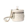 Gucci Женский мини-рюкзак-кроссбоди Gucci Marmont Matelassé из кожи, круглый, белый, для повседневного использования