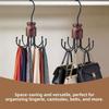 Rotating Top Hook Rotating Storage Hanger 8 Hook Closet Organizer Multi-Claw Bag Hook  Home Storage