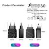 VAORLO 28W Charger Glowing Charging Port Double USB 3.0 Fast Charge For Data Cable EU US Charger Quickly