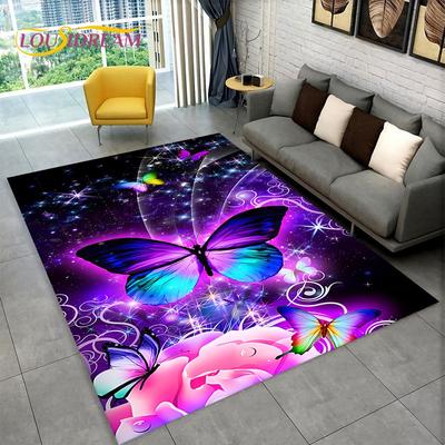 Большой ковер Dream Butterfly Flower, ковер для дома, гостиной, спальни, дивана, коврика, декор, нескользящие коврики для детских игр