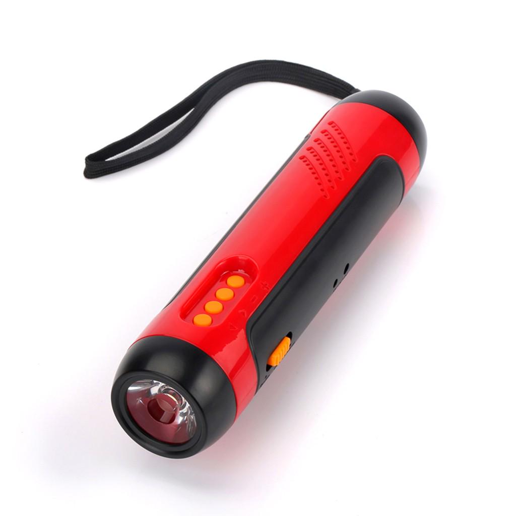 MOONN Alarm FM Radio Mobile Phone Charging Hand-operated Power Generate Flashlight