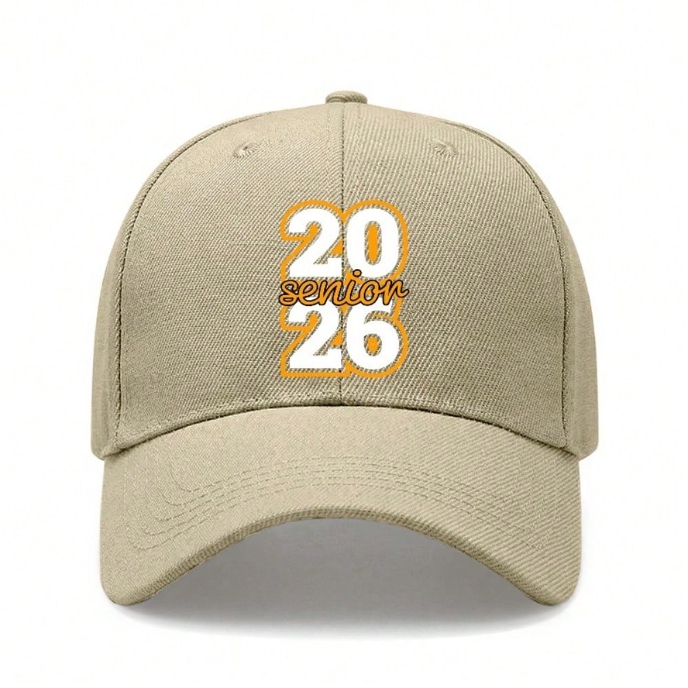 [Graduation Baseball Cap] 2026 Senior Print Unisex Adjustable Polyester Breathable Lightweight Casual Daily Wear Baseball Hat -  Gift For