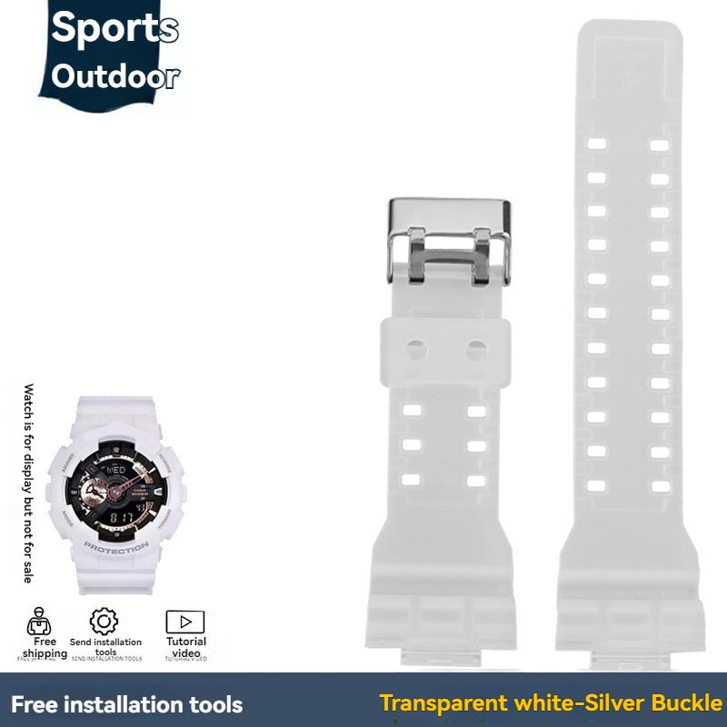 Для Casio G-shock Черно-золотой GA-110 GA-100 GA-120 Ga140 ga700 400 Резиновый силиконовый спортивный ремешок для часов Мужской резиновый ремешок для часов 16 мм