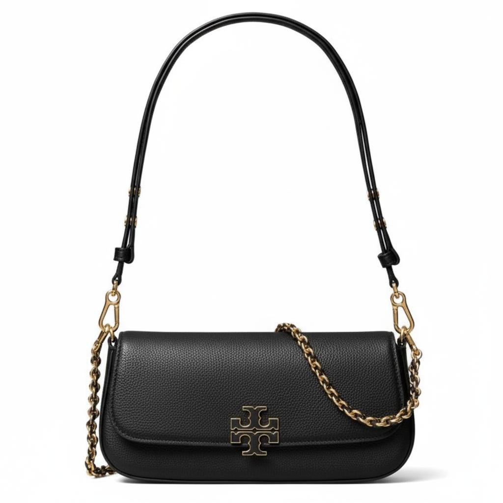 Tory Burch Britten Logo Adjustable Shoulder Crossbody Bag Women crossbody bag Black 171524-001