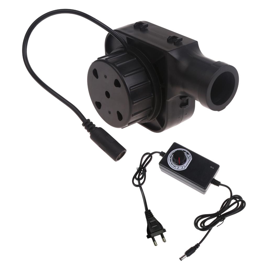 7cm 7530 12V Small Blower with Power Variable Speed Controller for DIY Cooling Outdoor BBQ Fire Blower Fan
