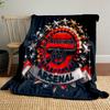 Arsenal Logo Black Designed Flannel blanket for bedroom, living room, sofa, and nap