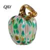 Unique Glass Art Pendant Hand Blown Pumpkin Figurine, Creative Adornment for Desktop Decoration, Fall Rainbow Light Refraction Decor