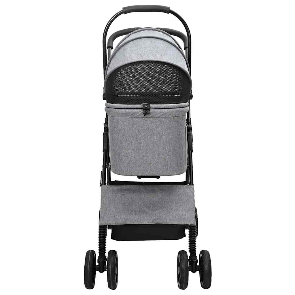 Foldable Pet Stroller Gray 81 x 47 x 99 cm Polyester