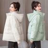 Padded Jacket Hooded Padded Jacket Women's Short Loose Padded Jacket Student Casual Autumn and Winter Bread Jacket