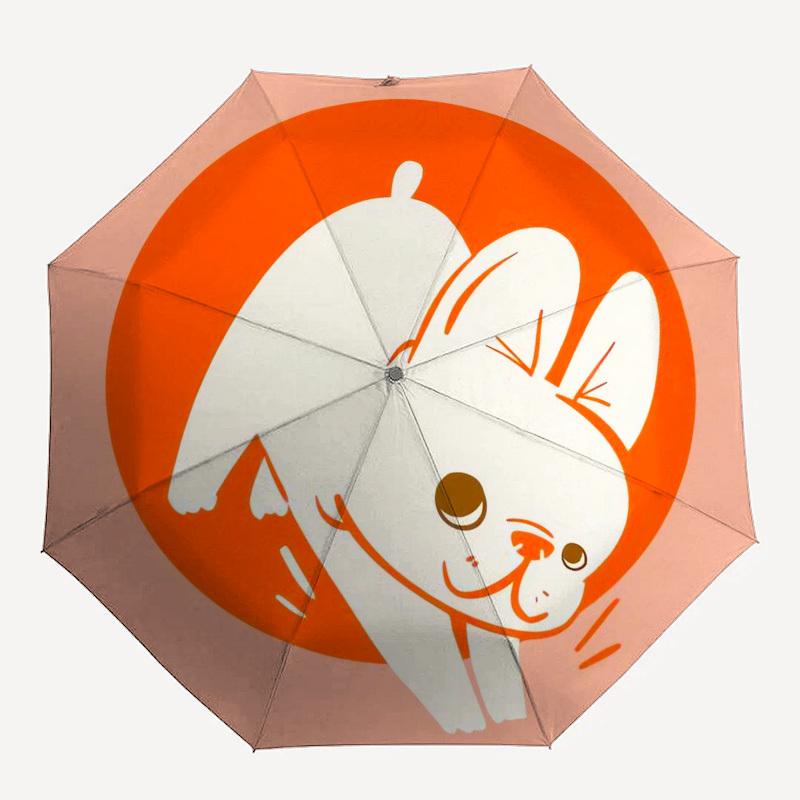 1pc Rabbit Illustration Umbrella with Plastic Handle,Suitable for All Seasons Home Travel Outdoor Umbrellaptys31041