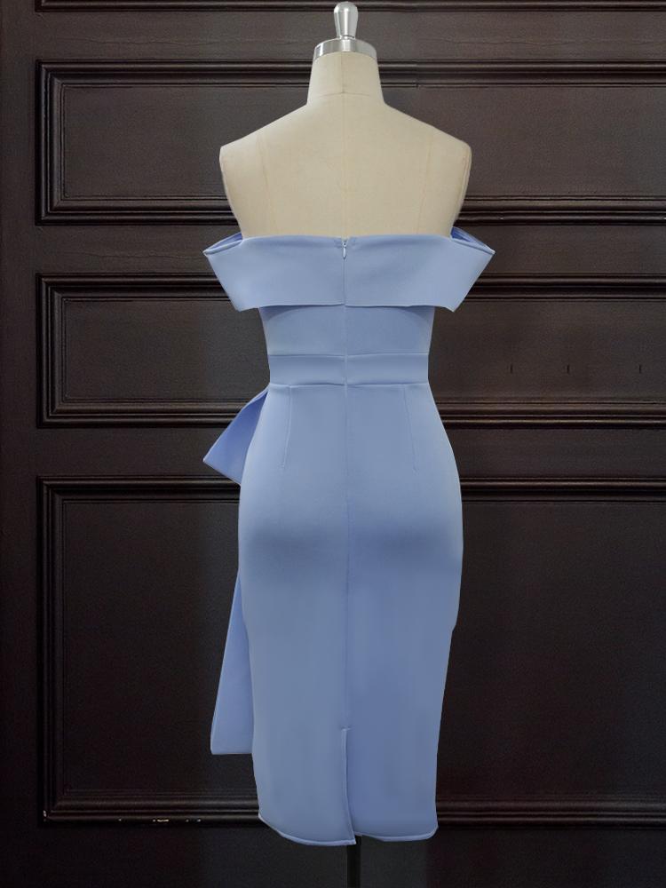 AOMEI Элегантные вечерние платья без бретелек для женщин с открытыми плечами и оборками, платья большого размера на день рождения, наряды для выпускного вечера знаменитостей