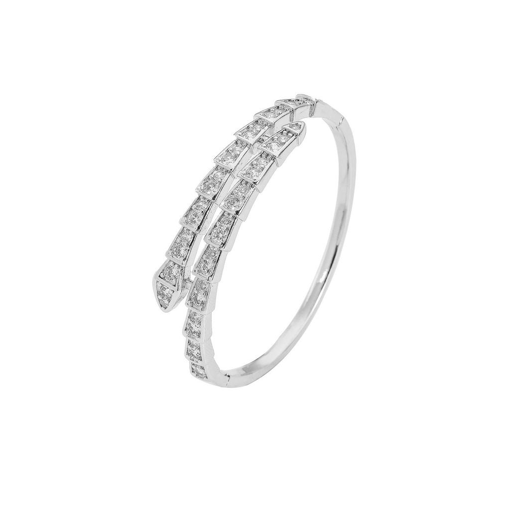 2026 Personalized Alloy Zircon Nail Bracelet European and American Light Luxury Niche Ins Style Design Opening