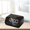 Multifunktionaler LED-Wecker mit Radio und FM, Wiederaufladbar, Schwarz