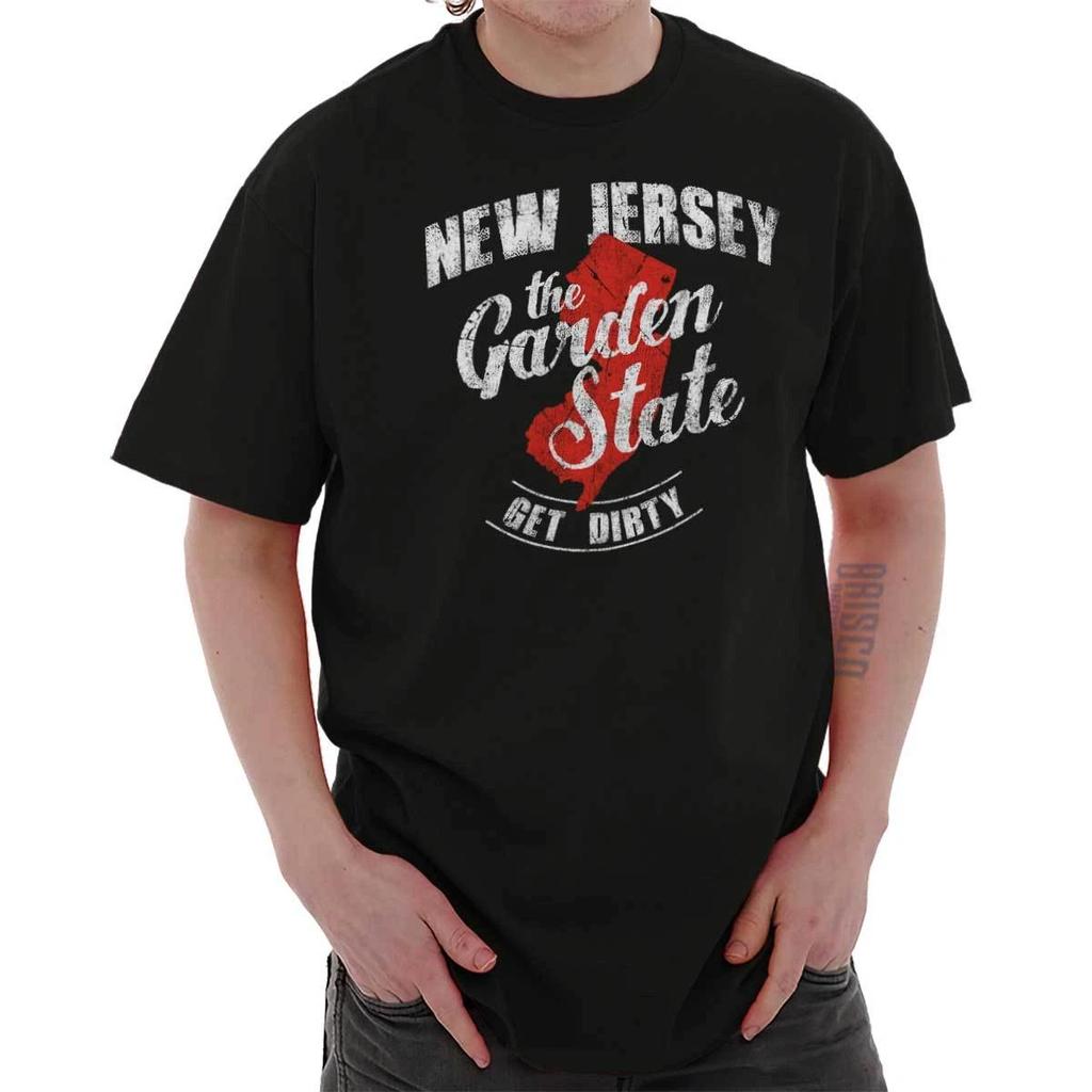 New Jersey Garden State Get Dirty Summer NJ Adult Short Sleeve Crewneck Tee