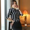 Elegant Women Long Sleeve O-neck Stripe Blouse With Premium Quality Fabric And Timeless Design