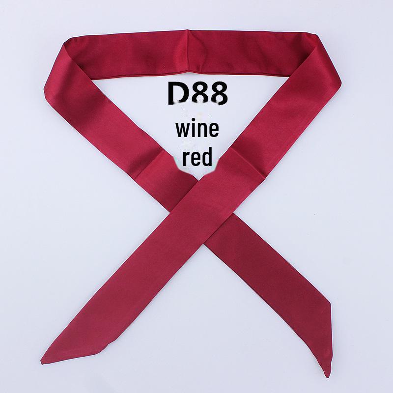 Однотонный шелковый шарф Mai Tong: Тонкая, узкая декоративная лента для ручек сумок