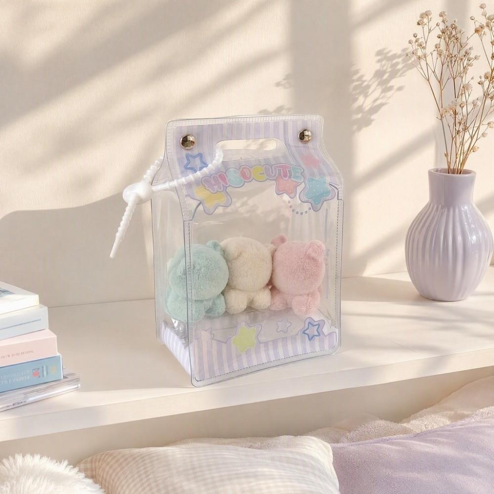 Transparent Doll Protector Case PVC Material Hanging Storage Bag Kids Student Gift