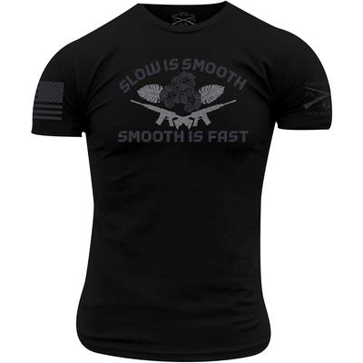 Черная футболка унисекс Grunt Style Slow Is Smooth Smooth Is Fast