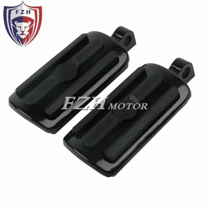 Universal Motorcycle Footpegs Harley-Davidson Touring Cruiser Bikes Black Or Chrome Finish Metal Construction