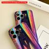 2DFlat Rainbow Light Cascade Girl All inclusive film hard phone case, compatible with iPhone 18 Pro Max 17 16 15 14 13 12 11