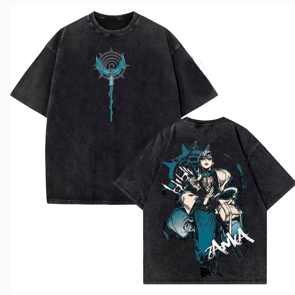Vintage Anime Washed Shirt Gachiakuta T-Shirt Gift Graphic Print T-Shirt T-shirt High Quality Cotton Casual Unisex Tees