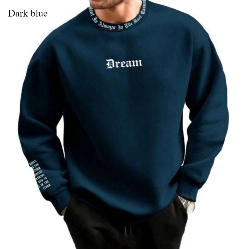 Осенне-зимний мужской свитер с круглым вырезом и длинным рукавом с буквенным принтом, толстый свободный, мягкий, теплый, средней длины, тонкий, повседневный жакет