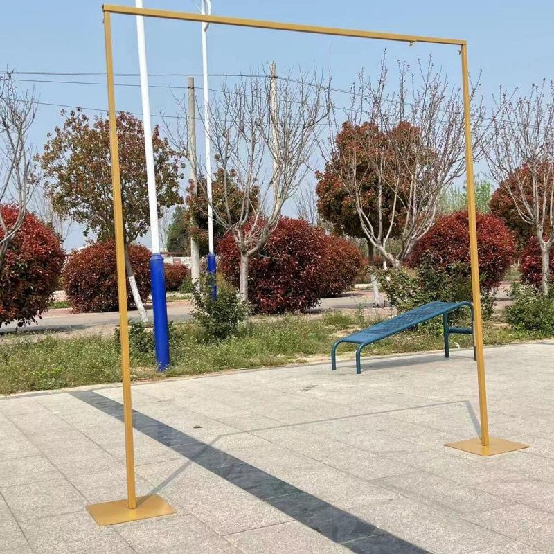 Золотая телескопическая кованая свадебная арка-стойка для украшения сцены