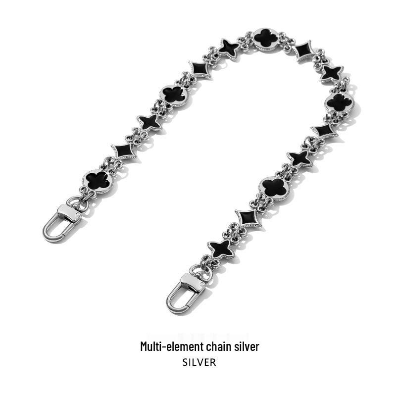 Аксессуар-цепочка для сумки DIY H-83: Универсальная ручная, на одно плечо, многоэлементная цепь с пряжкой-воротами