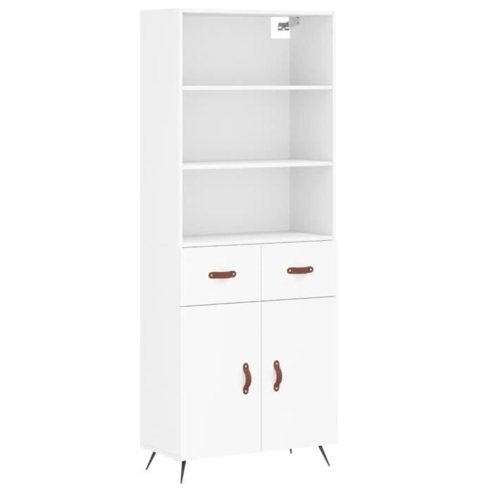 VidaXL Highboard White 69.5x34x180 Cm Engineered Wood 3200489