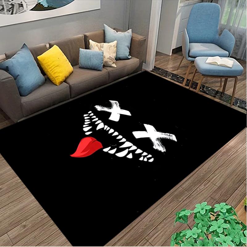 [1pc Demon Office Chair Carpet] Digital Printed Area Rug for Home & Game Room Use, Soft Indoor Sofa Chair Mat