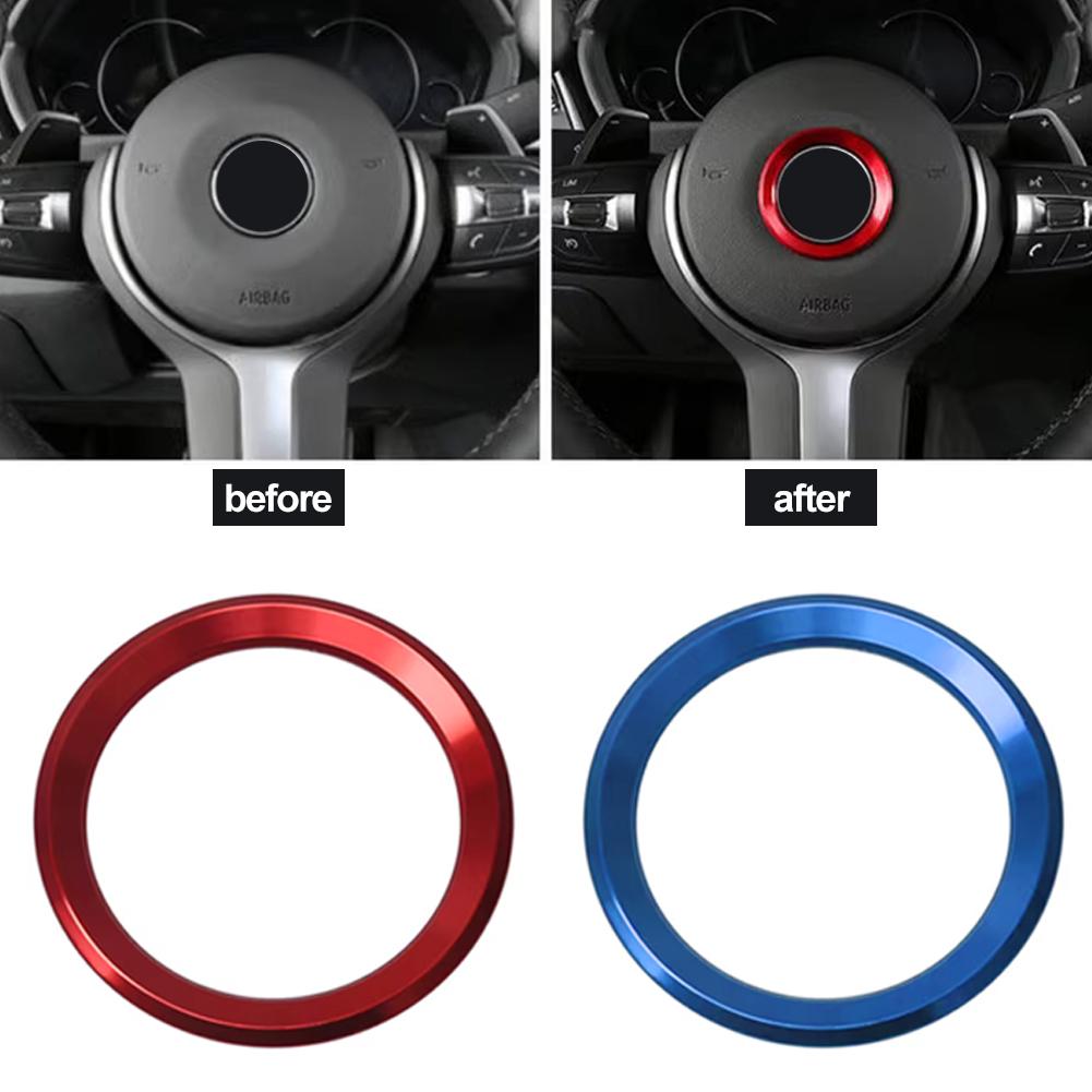 New Car Styling Decoration Ring Steering Wheel Circle Sticker For BMW M3 M5 E36 E46 E60 E90 E92 X1 F48 X3 X5 X6