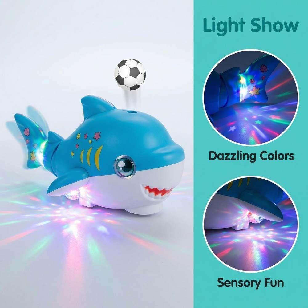 Mini Electric Swivel Shark Toy Portable Sensory Baby Toy Floating Ball Blowing Toy Children's Toys