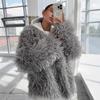 Зимняя мода меховое пальто женское свободное мягкое утолщенное универсальное пальто
