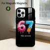 Шесть S-Семь 67 Чехол для телефона для iPhone17,16,15,14,13,12,11 Plus,Pro Магнитный для Magsafe Беспроводной зарядки