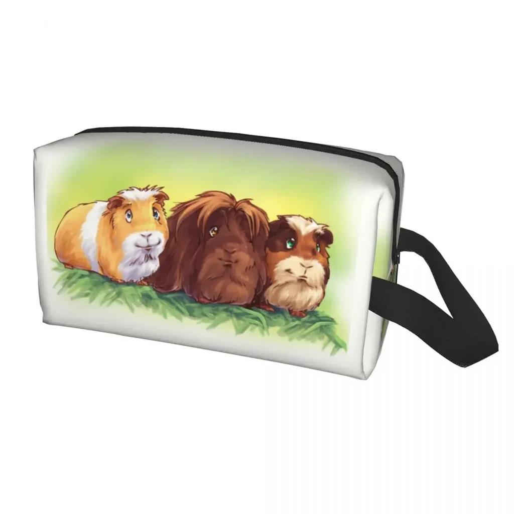 Модная косметичка в виде морской свинки для женщин, дорожный органайзер для косметики, модные сумки для хранения туалетных принадлежностей в виде животных