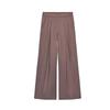 Summer New Product Women's Clothes French Pleated Design Drape Fabric Mid Waist Wide Leg Casual Trousers 8338504