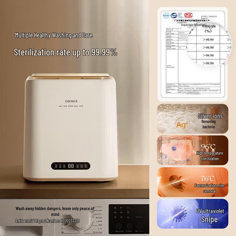 OIDIRE Mini Automatic Washer Dryer with Sterilization & Boil Wash CN plug (adapter included)
