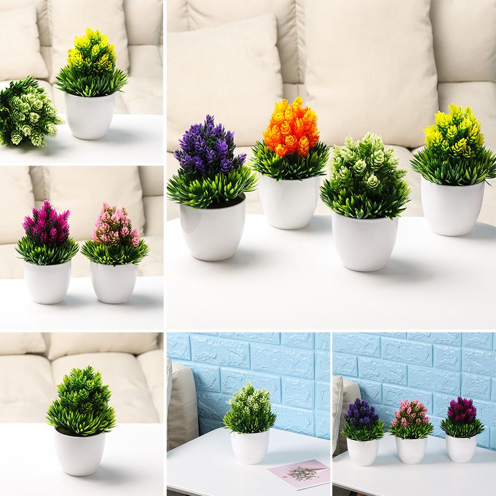 1 SET Wedding Christmas Home Decor Plastic Plant Simulation Bonsai Artificial Flower Fake Potted