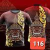 Tshirt Men Women Unisex Bird Eagle Snake Monkey Giant Demon Evil Tiger Samurai Rooster Print 3D Streetwear Thai Literature Animal Garuda Naga