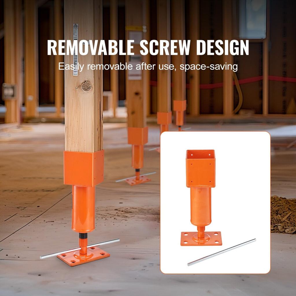 Adjustable Shore Lift Stand Floor Roof Beam 4"x4" House Leveling Jack Post