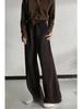 Banana Pants Winter 480g Wool Smooth Drape Split Pants with Elastic Waist