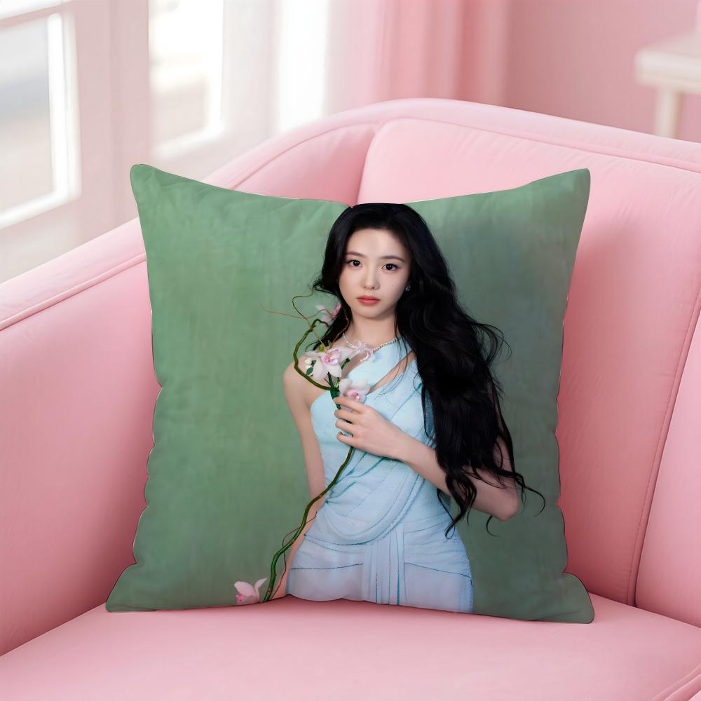 Popular fashion Chinese actress LLiu Haocun Cushion Cover Pillow Case Soft Friendly Fabric Concealed Zipper